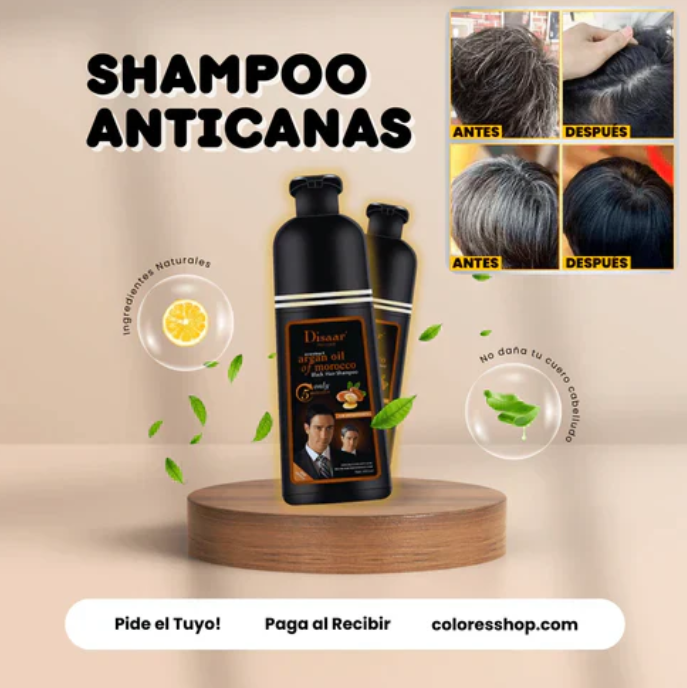 Shampoo Tinte Natural 500ml 🌿 – Cubre Canas al Instante, Sin Dañar tu Cabello